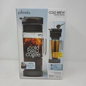 Primula 1.6QT Cold Brew Coffe Maker w/Flavor Flavor Mixer PCBGY-5450 Smokey Grey